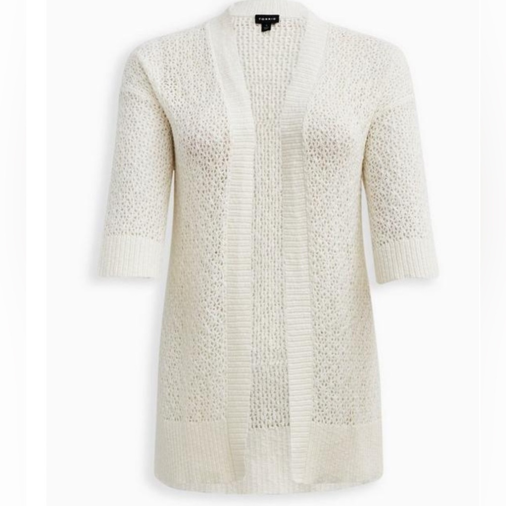 NWOT Torrid Open Stitch Cardigan Open Front Sweater-Size 2